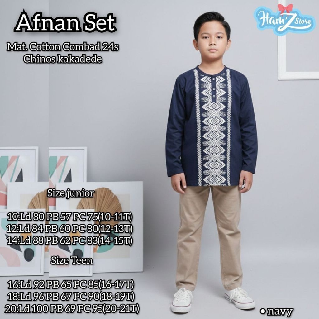 1802    Afnan setelan kemeja koko muslim anak laki-laki by Ham'z Store  ORIGINAL