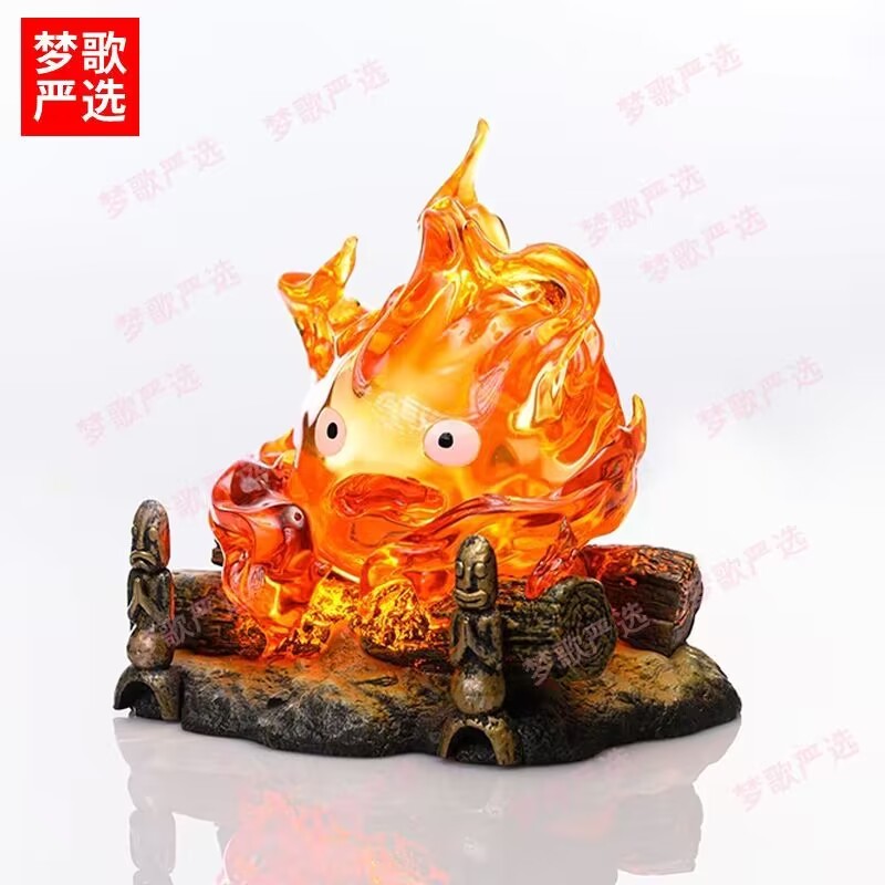 12CM Anime Calcifer Objects Lamp Collectible Model Ornaments Action Figure Birthday Gift Toys  Deskt