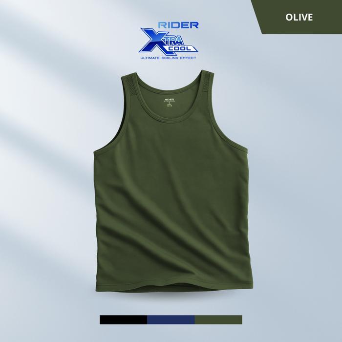 Rider Xtracool Singlet Modal Spandex - R907B Singlet Sport isi 1 Pcs - Olive, Size M