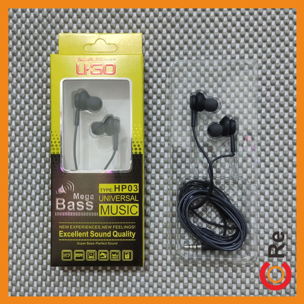 [HF HP03] HEADASET / HEADPHONE / EARPHONE / HANDSFREE  MEGA BASS - UGO/LIGO