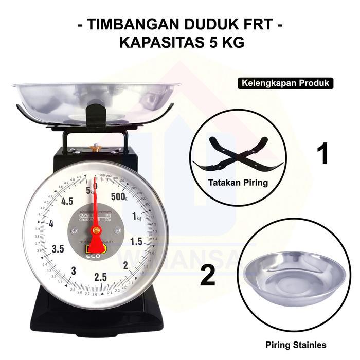 FRT Timbangan Duduk 5 Kg Model Vietnam 5kg Timbangan Analog Jarum Kue Buah