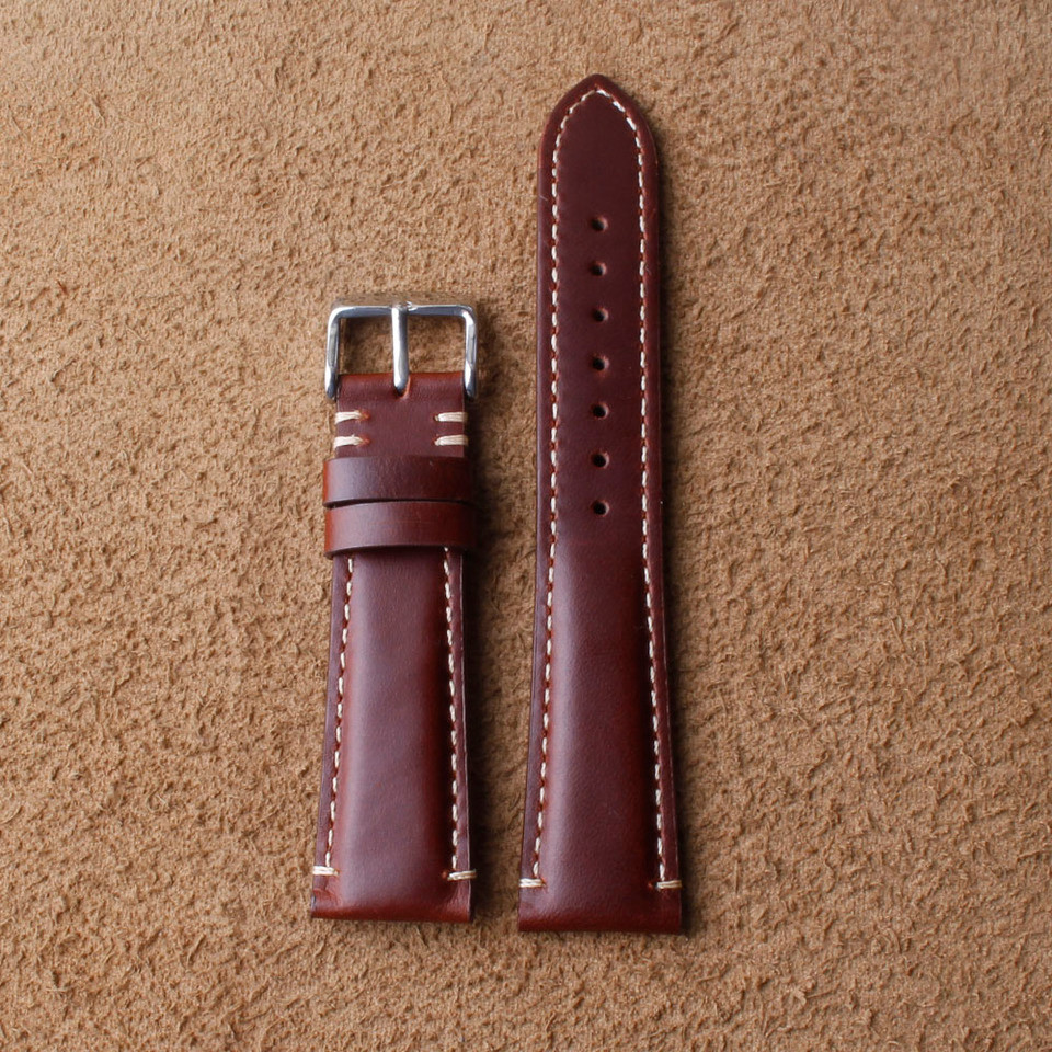 High Quality Watch straps Vintage Dark Brown Genuine Leather Wrist Watchband Strap Belt Bracelet For