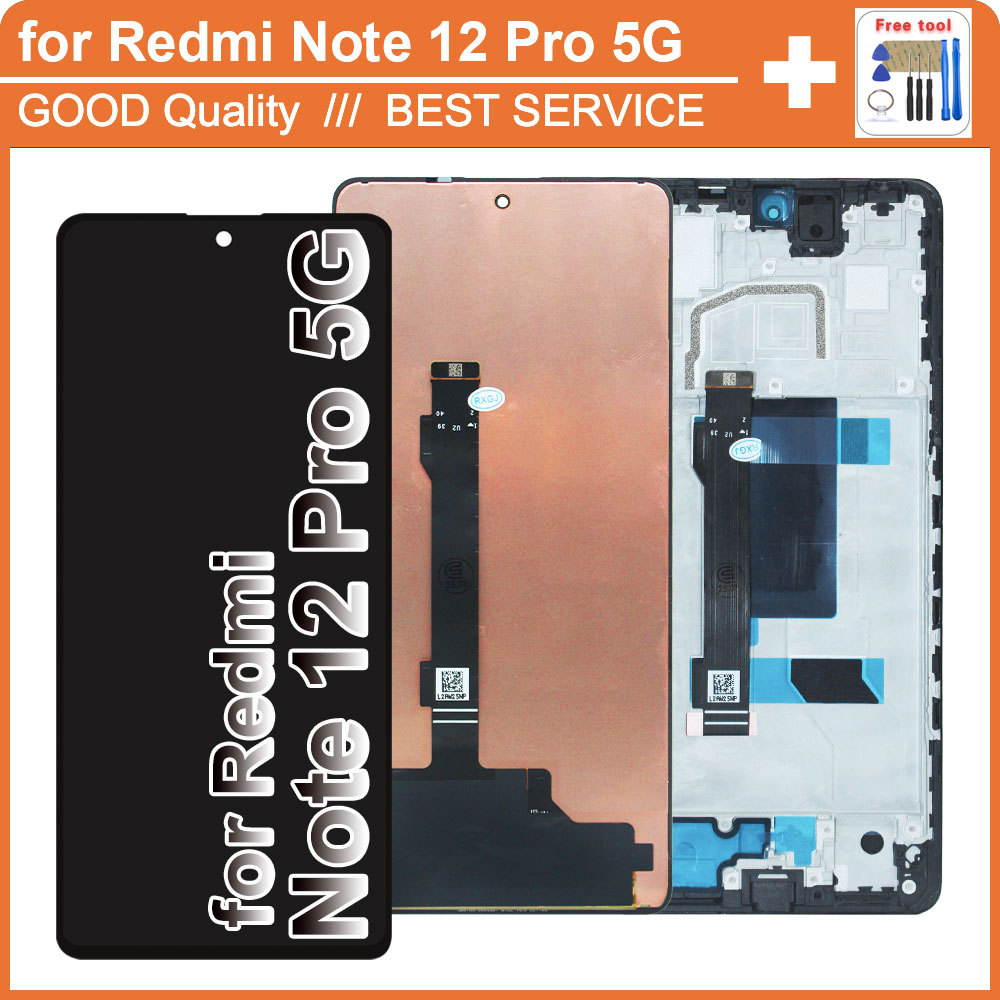 AMOLED LCD for Xiaomi Redmi Note 12 Pro 5G 22101316C LCD splay Tou Screen for Redmi Note 12 Pro 5G 2