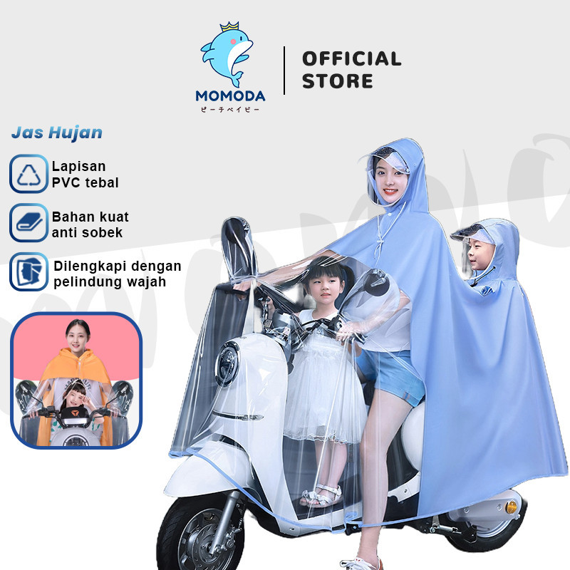 MOMODA 3in1 Raincoat Jas Hujan Motor Jas Hujan Wanita Dua Orang Untuk Sepeda Motor Jas Hujan Orang T