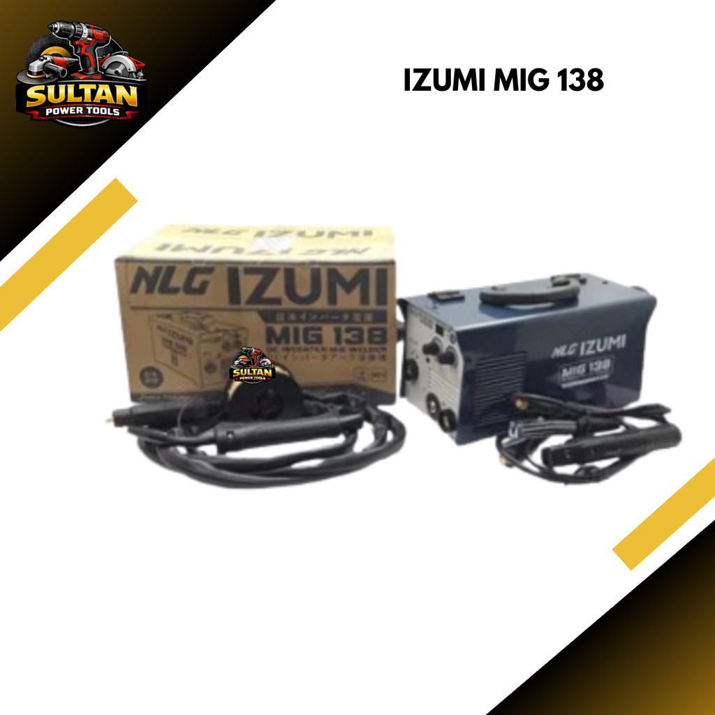 IZUMI MIG 138 Mesin Las CO Flux Core Tanpa Gas Travo Listrik CO2 Mag Gasless Inverter Welding Machin