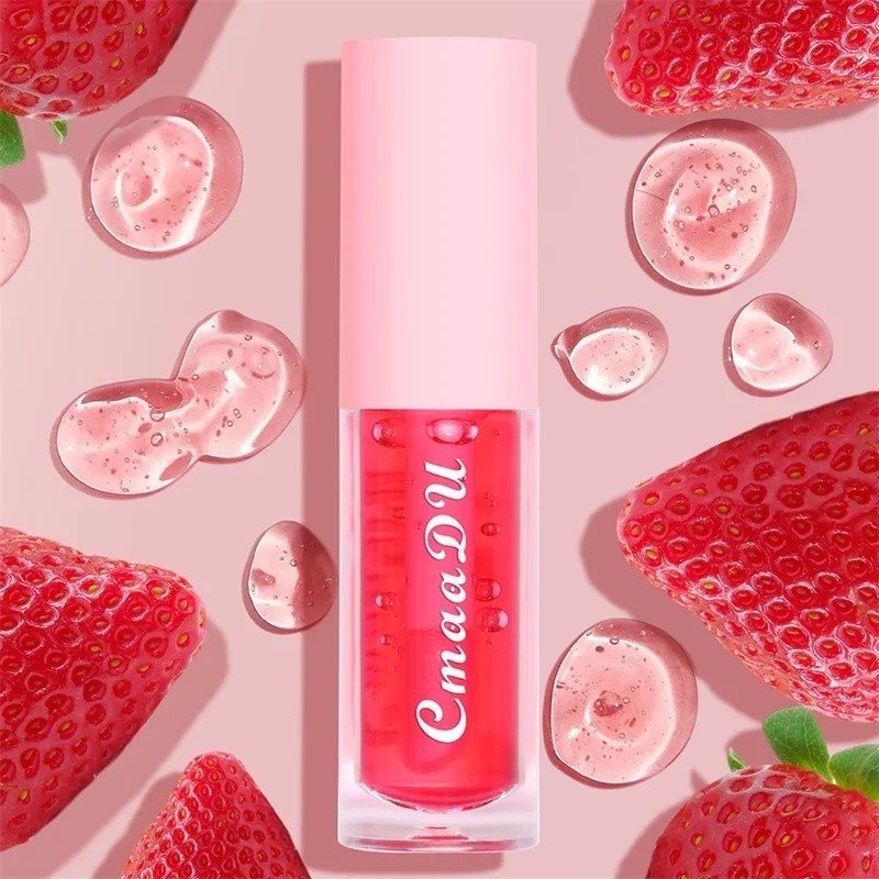 Warna Buah Mengubah Lip Gloss Minyak Lip Strawberry Moisturizing Reduce Lips Line Liquid Lipstick Wa