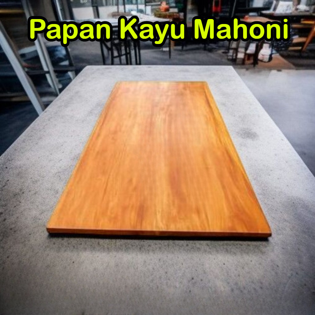 Top Table Papan kayu 120 x 60 x 2 cm kayu mahoni papan daun meja persegi panjang kayu mahoni Kayu