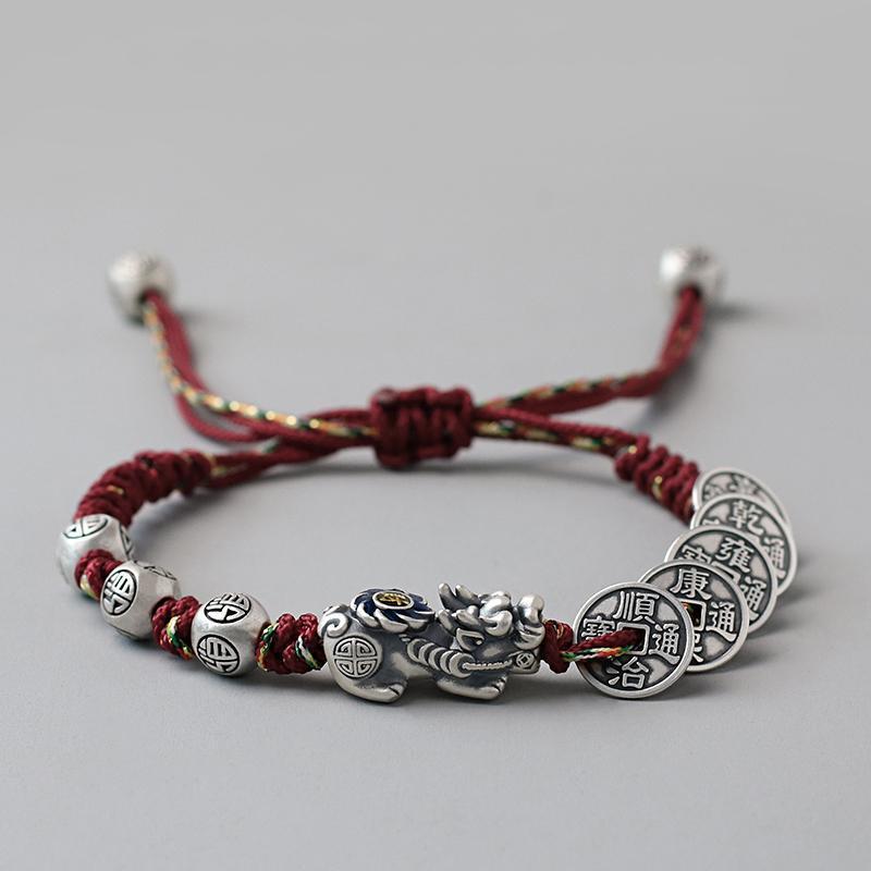 Gelang Lucky Nafu Pixiu, tali tangan tali merah dari lima kaisar pria dan wanita
