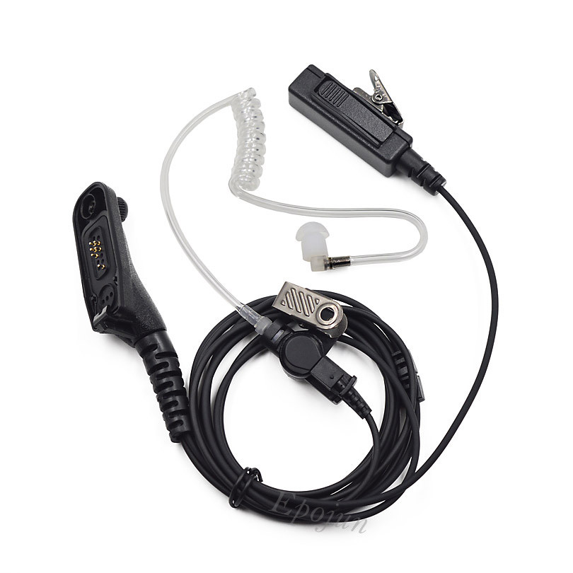 Police Walkie Talkie Earpiece Headset Headphone PTT Mic for Motorola Rao DP4400 DP4401 DP4600 DP4800