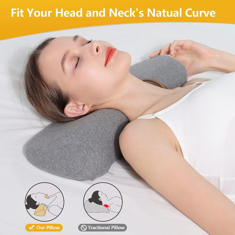 New Cervical Pillow Memory Foam Slow Rebound Single Neck Support Pillow Spine Correction Aid for Sle