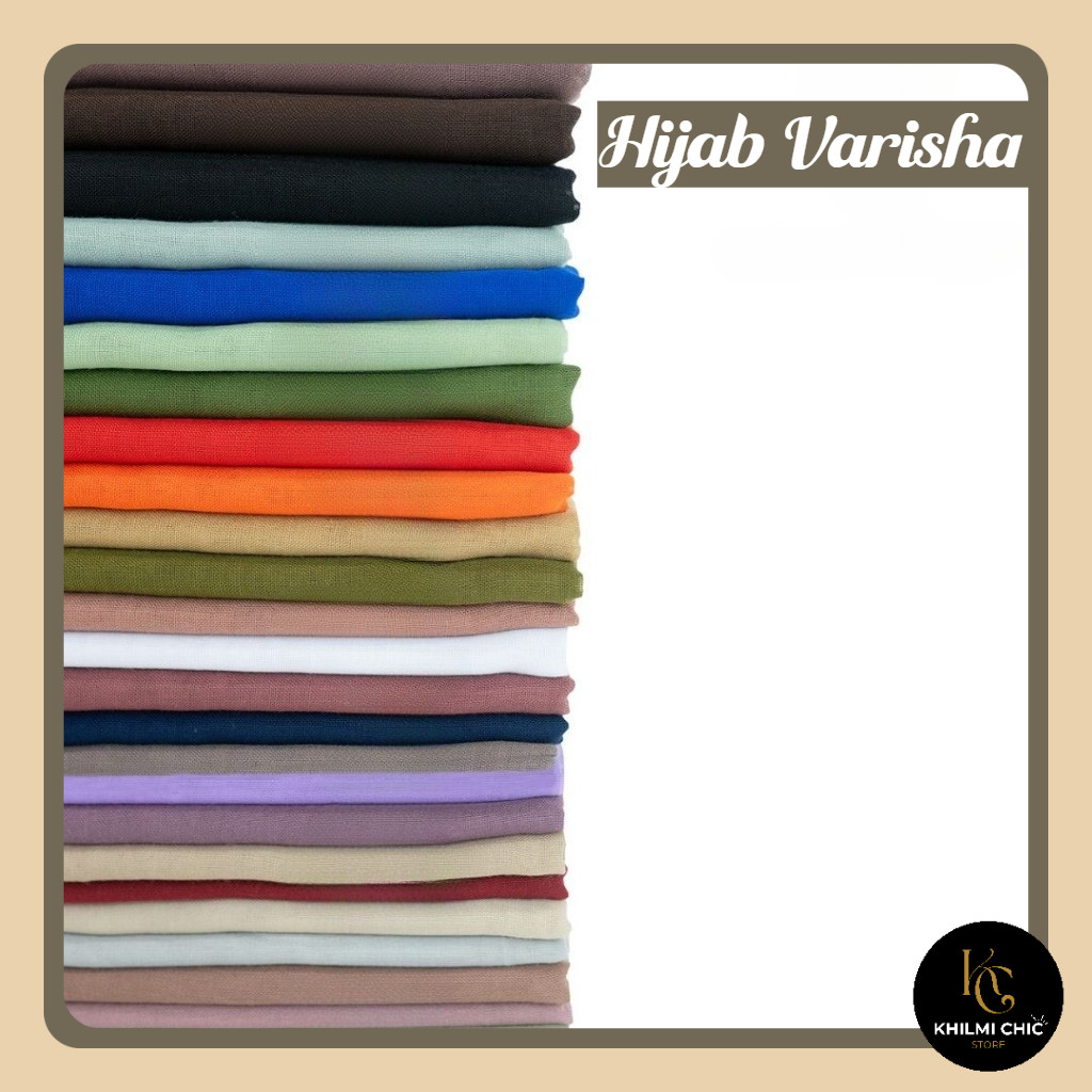 VARISHA 2# Kerudung Segiempat Hijab Paris Polos VARISHA