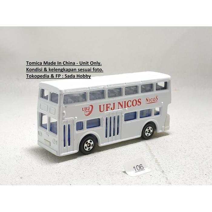 F15 London Bus UFJ Nicos Putih Tomica Diecast Miniatur