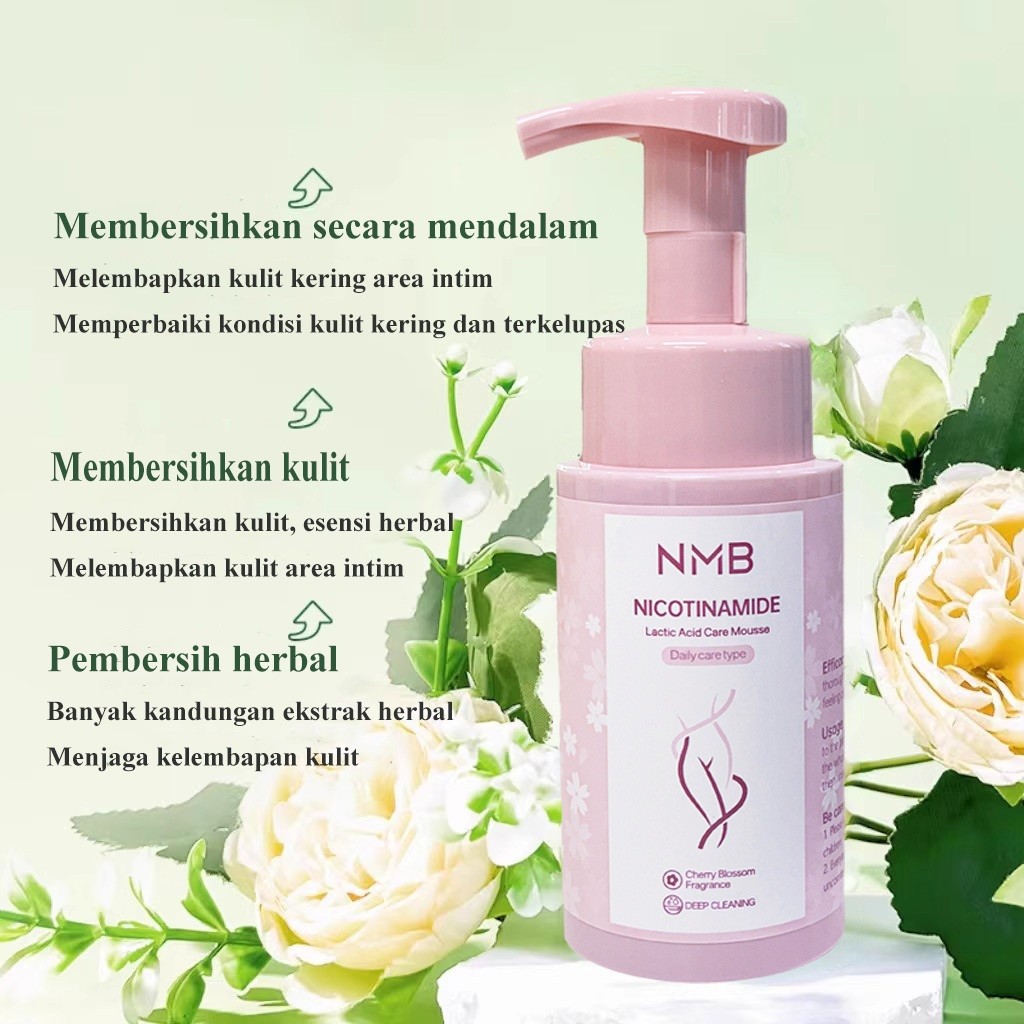 NMB Care Mousse Niacinamide Lactic FEMININE HYGIENE Pembersih Kewanitaan 200ml Obat Gatal & Bau 100%