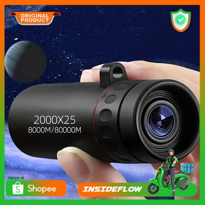 Teropong Mini Monokular / Monocular Portable Travel HD BAK4 2000x25