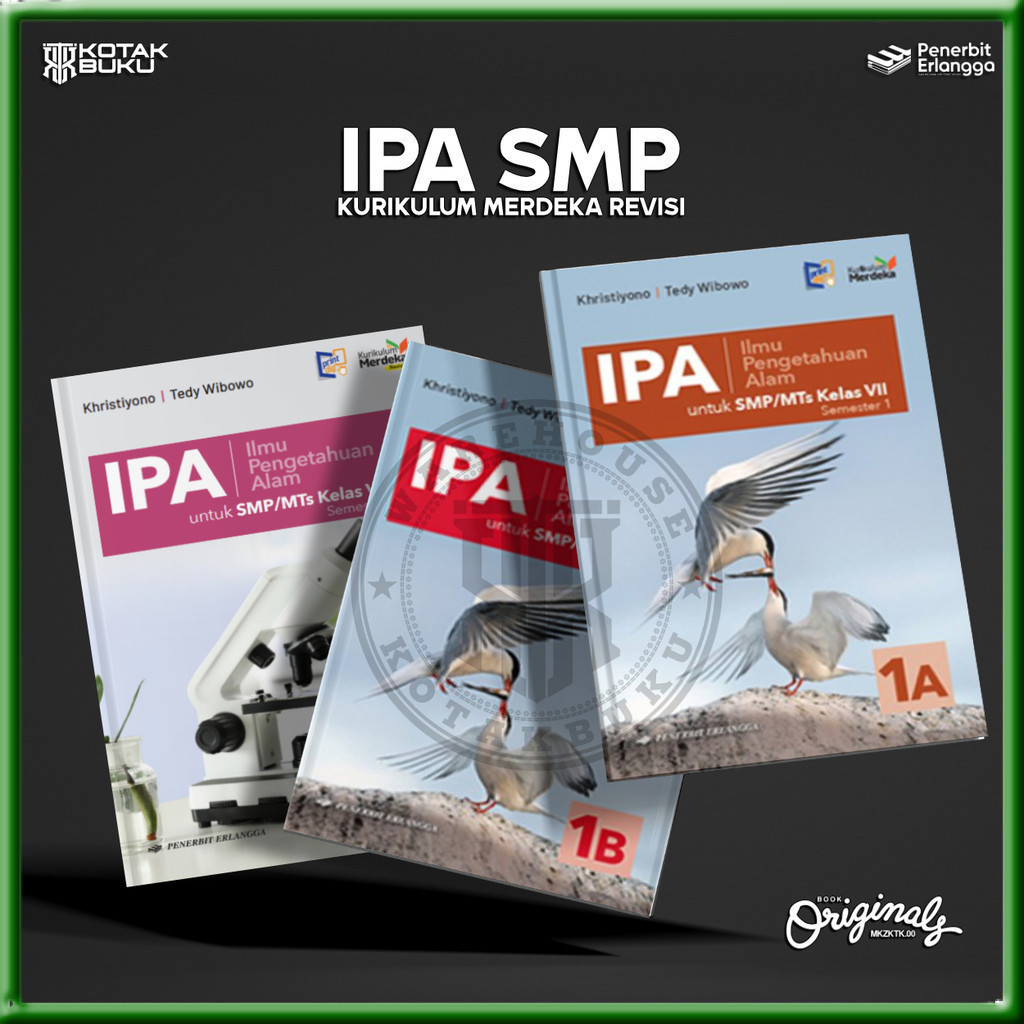 [ Erlangga ] Buku IPA Kelas 7 8 SMP Kurikulum Merdeka Revisi Terbaru