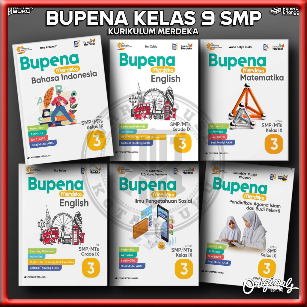 [ Erlangga ] Buku Bupena Merdeka Kelas 9 SMP / MTS / Bupena SMP / Kurikulum Merdeka Revisi