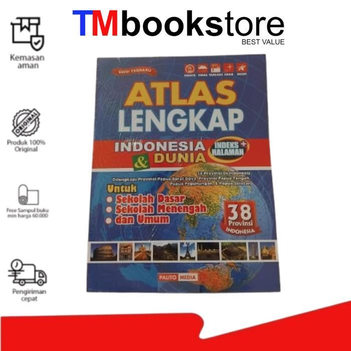 ATLAS LENGKAP INDONESIA & DUNIA 38 PROVINSI BIRU BESAR