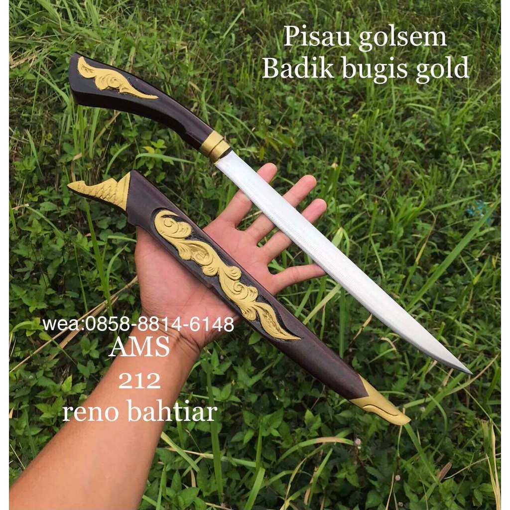 PISAU BADIK BUGIS GOLD NATURAL