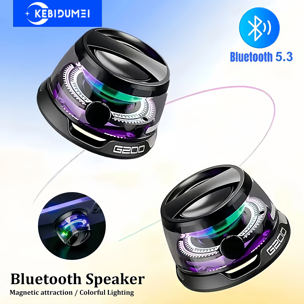 Bluetooth 5.3 Speaker Mini Speaker Portable Magnetic Speaker Multifunctional RGB Speaker for PC Macb