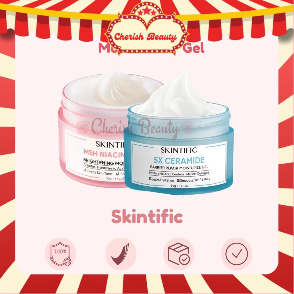 Skintific - 5X Ceramide Barrier Repair Moisturize Gel Moisturizer 30G BPOM 30 gr 6 gr Scintific Skin