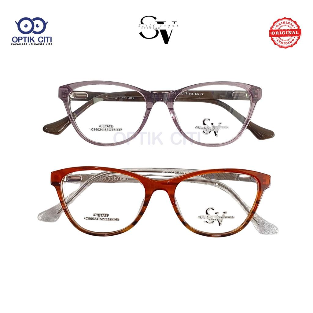 Frame Kacamata Cat Eye Wanita Stell Vogu 86024 ada Pegas