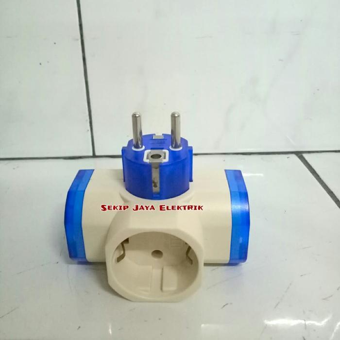 Stop Kontak / Steker kaki 3 / Colokan cabang 3