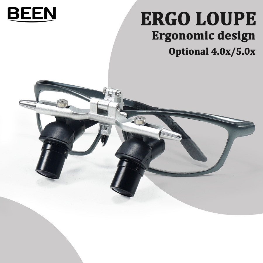 Dental 4X 5X 6X Magnifier 48° Ergonomic Surgical Magnifier Adjustable Brightness Ergonomic Design Po