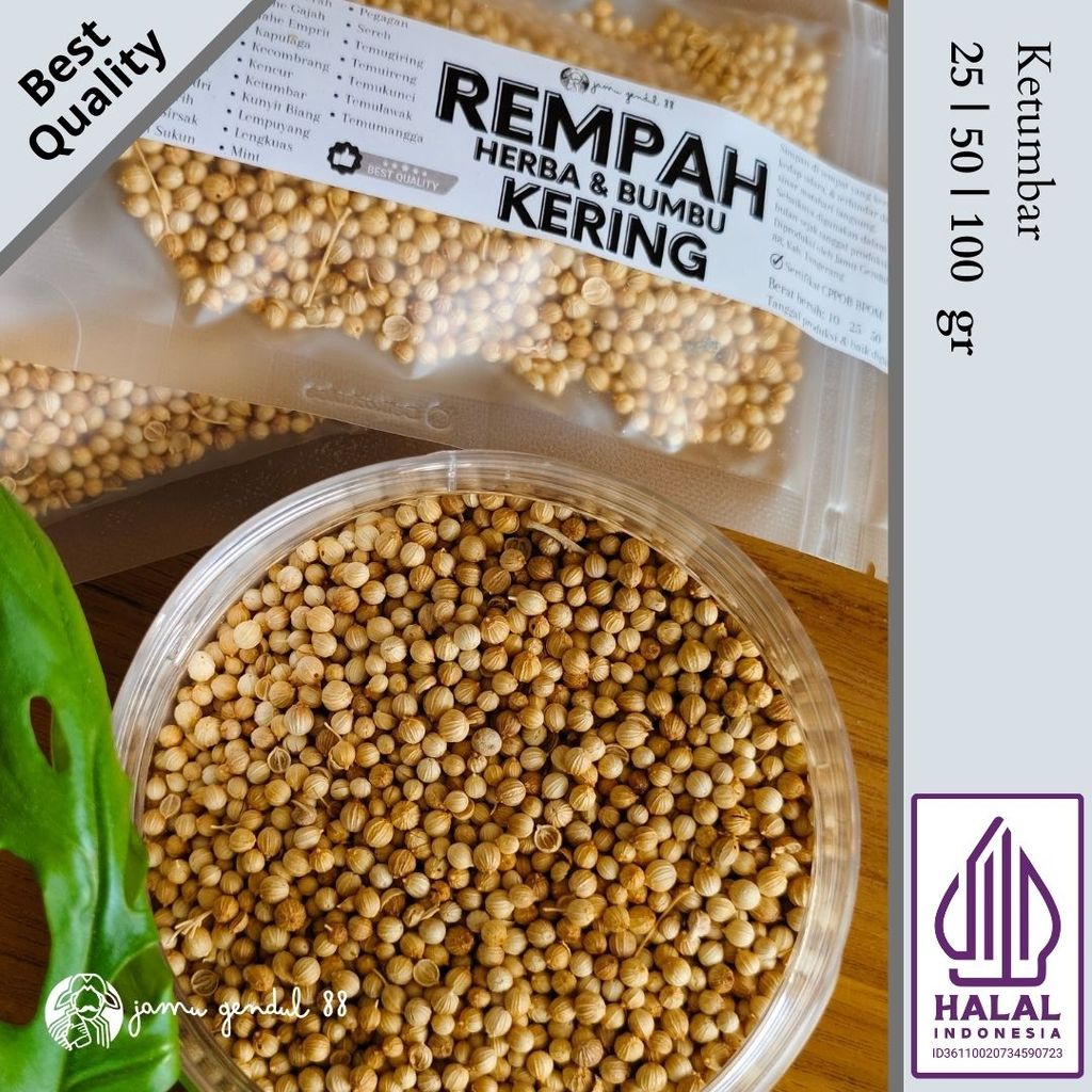 Rempah Biji Ketumbar - Coriander Seeds - Ragam Rempah Jamu Gendul 88