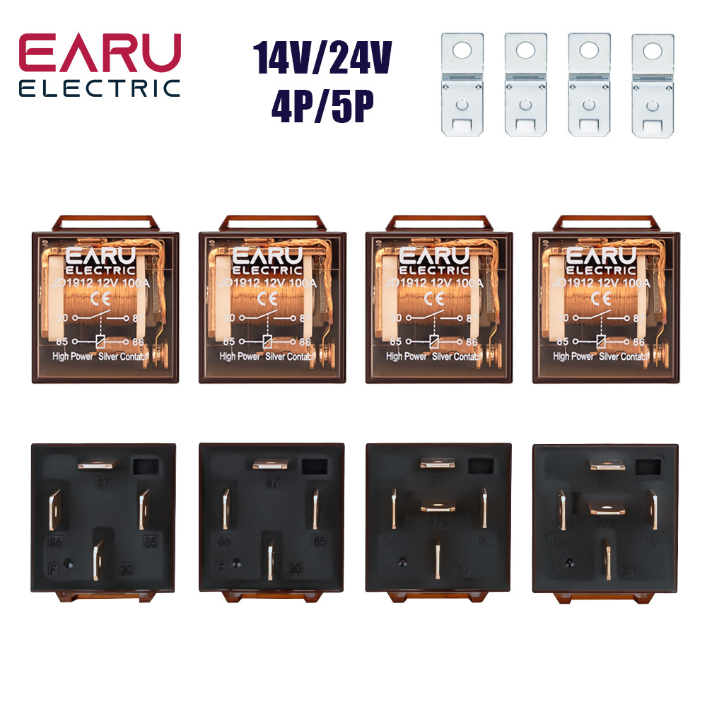 1pcs Waterproof Automotive Relay 12V 100A 5Pin SPDT Car Control Device Car Relays DC 24V High Capaci