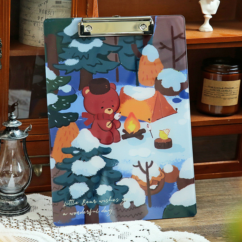 Clipboard A4 Warna ATK Papan Jalan Fleksibel Ringan Papan Ujian Folio Bisa Digantung Aesthetic Anti 