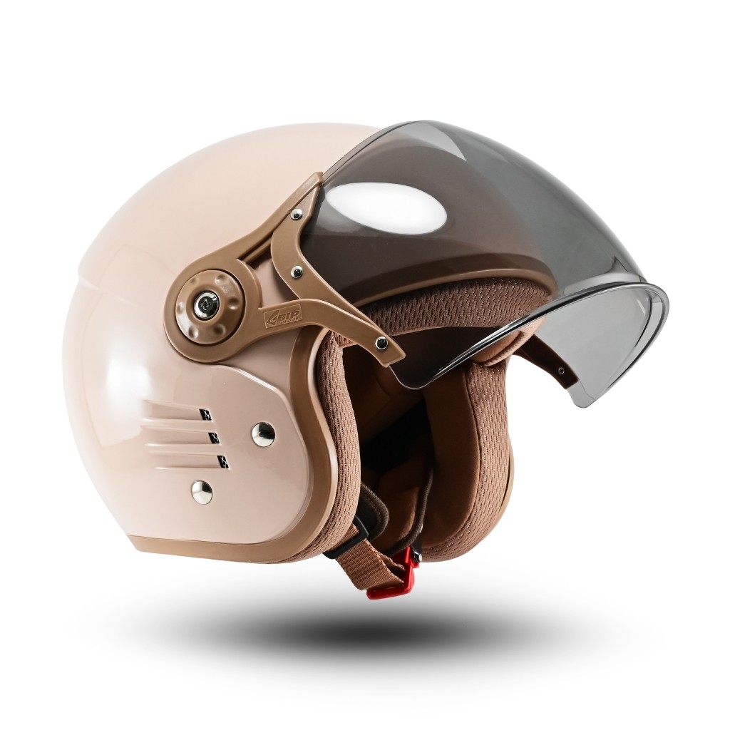Helm Retro Pilot Full face Helem Rsix Wanita SNI Hijab Friendly Half Face Bogo Terbaru / Helm Wanita