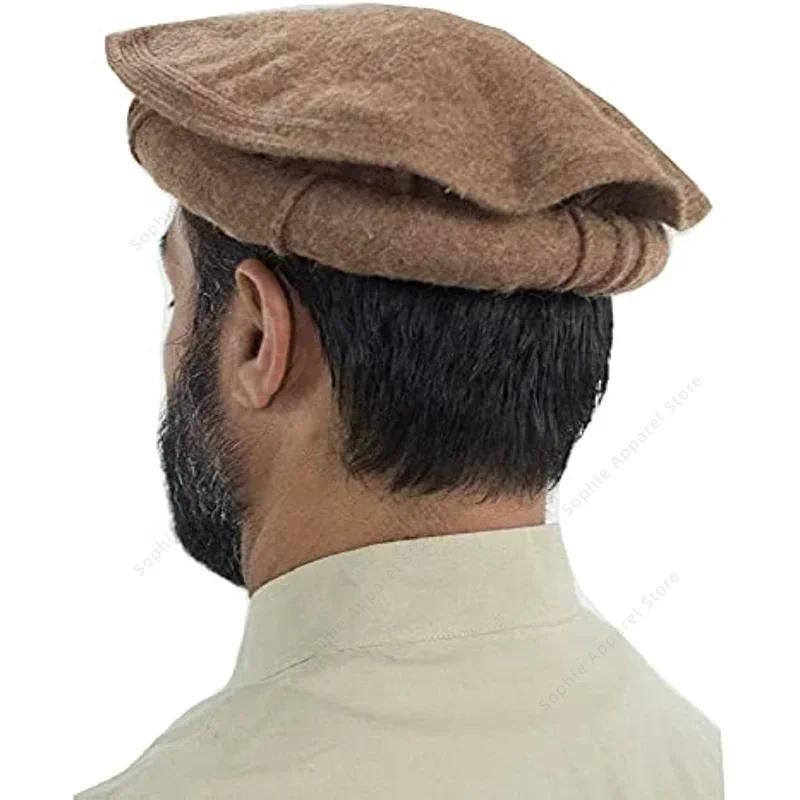 Afghan Pakul Afghani Handmade Hat Mens Tribal itrali Pakol Cap Peshawari Gift 100% Wool