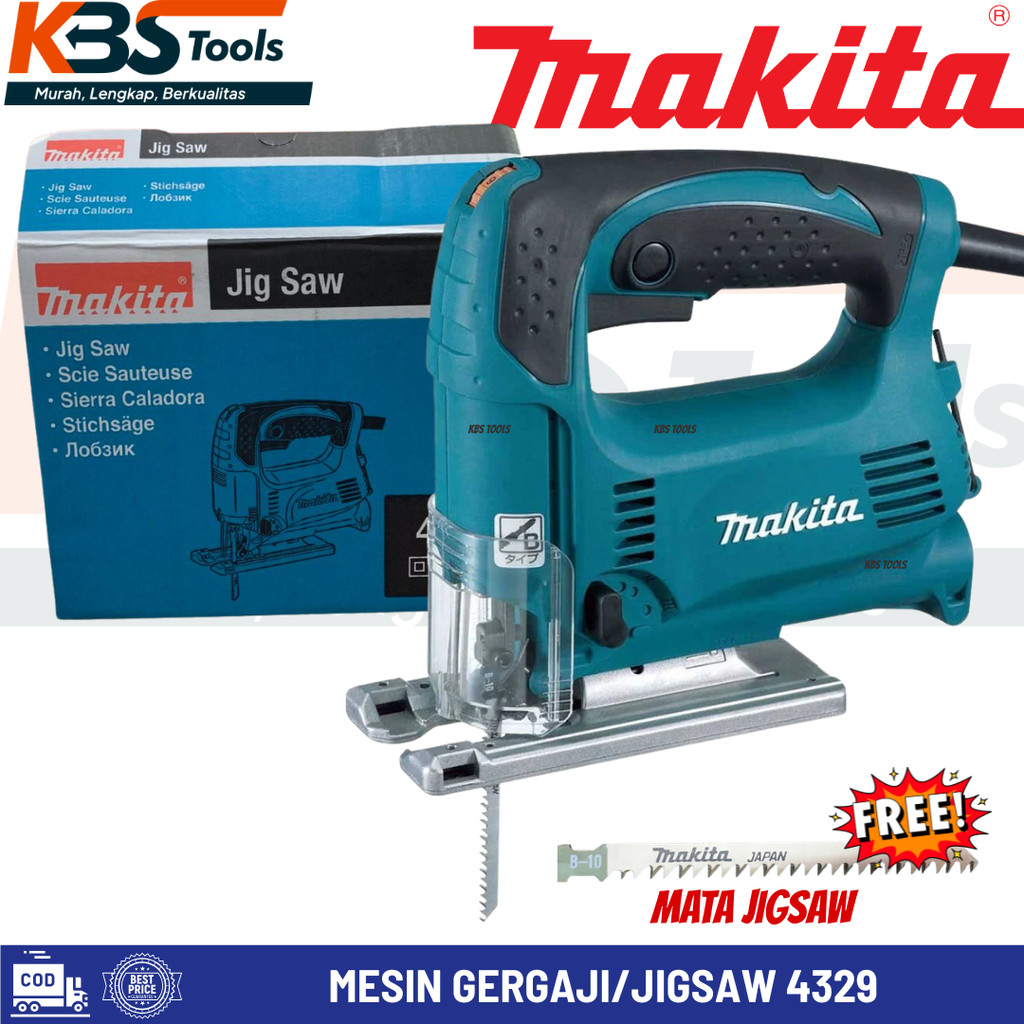MAKITA Mesin Gergaji/Jigsaw 4329 Ukir Kayu Jigsaw Orbital Action Gergaji Listrik