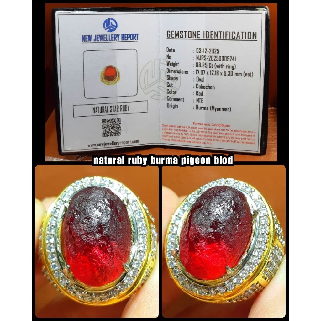 natural batu ruby burma asli pigeon blod HQ alami bentuk rough