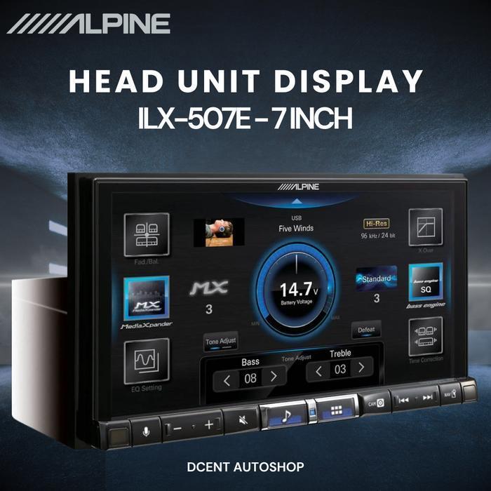 Headunit Android Mobil - Headunit ILX-507E Alpine - 7 Inch - Headunit Monitor Receiver Mobil - Plug 