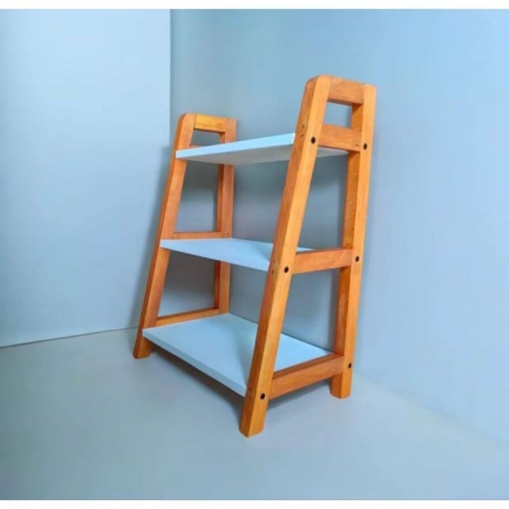 Rak Bumbu Susun 3 Rak Serbaguna Kayu Bumbu Toples