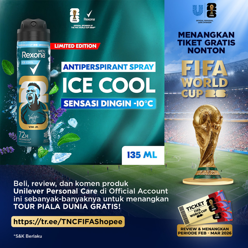 REXONA MEN LIMITED EDITION FIFA ANTIPERSPIRANT AEROSOL DEODORANT SPRAY ICE COOL 135ML