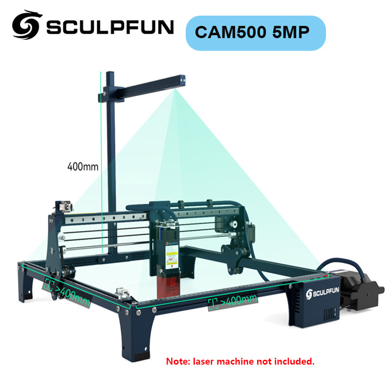 Kamera SCULPFUN CAM500 5MP Pixel 120° Lensa Sudut Lebar dengan Area Kerja 400*400mm untuk seri Sculp