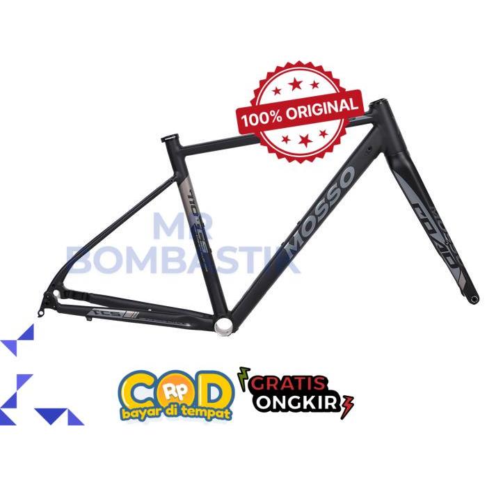 Mosso 710TCS Frame Set Sepeda Road Bike Disc [700C] Frame Sepeda Balap - Black Gold, 530