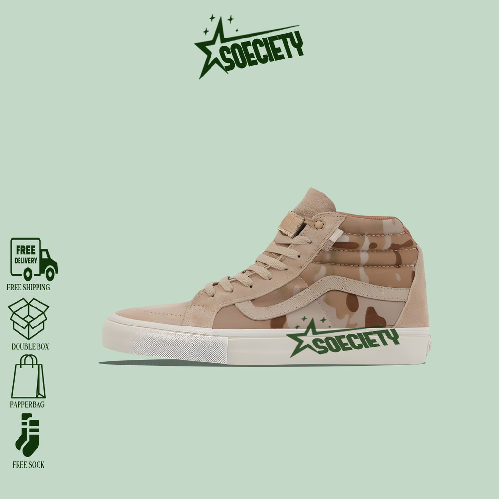 Sepatu Sneakers Sepatu Sneakers Sneakers Vans Sk8 Hi Notchback Defcon Multicam Jungle Brown Original