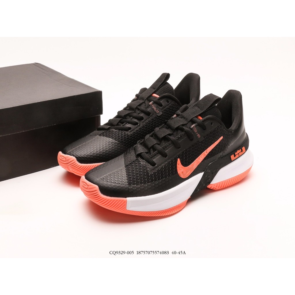 Sepatu Basket NK Ambassador 13 Hitam Oranye Pria Premium