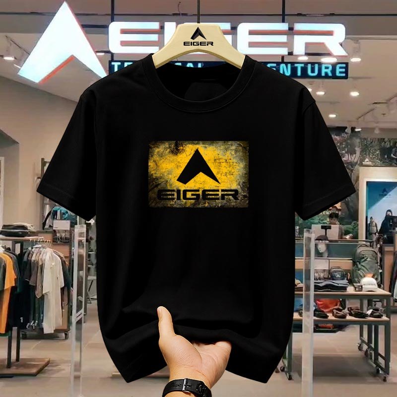 Kaos Eiger Pria Original 100% Casual Outdoor Trendy Lengan Pendek T-shirt