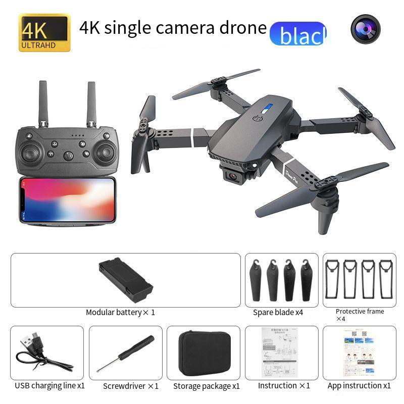 Drone lipat e88 baru dengan kamera ganda 4K, drone fotografi udara definisi tinggi, quadcopter pesaw