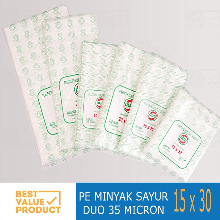 Plastik PE Minyak DUO 15x30 / PE Sayur DUO 15 x 30