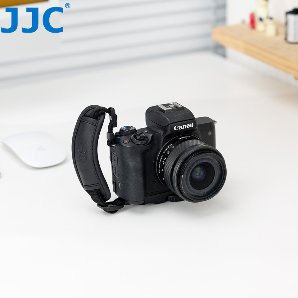 JJC Camera PU leather Wrist Strap for DSLR Mirrorless Camera Fit Canon EOS R50 V EOS R50 EOS R100 EO