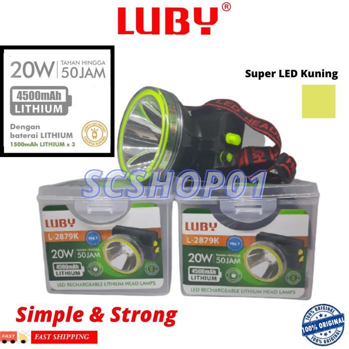 Senter Kepala LUBY 2879K Cahaya Kuning - Cahaya Putih