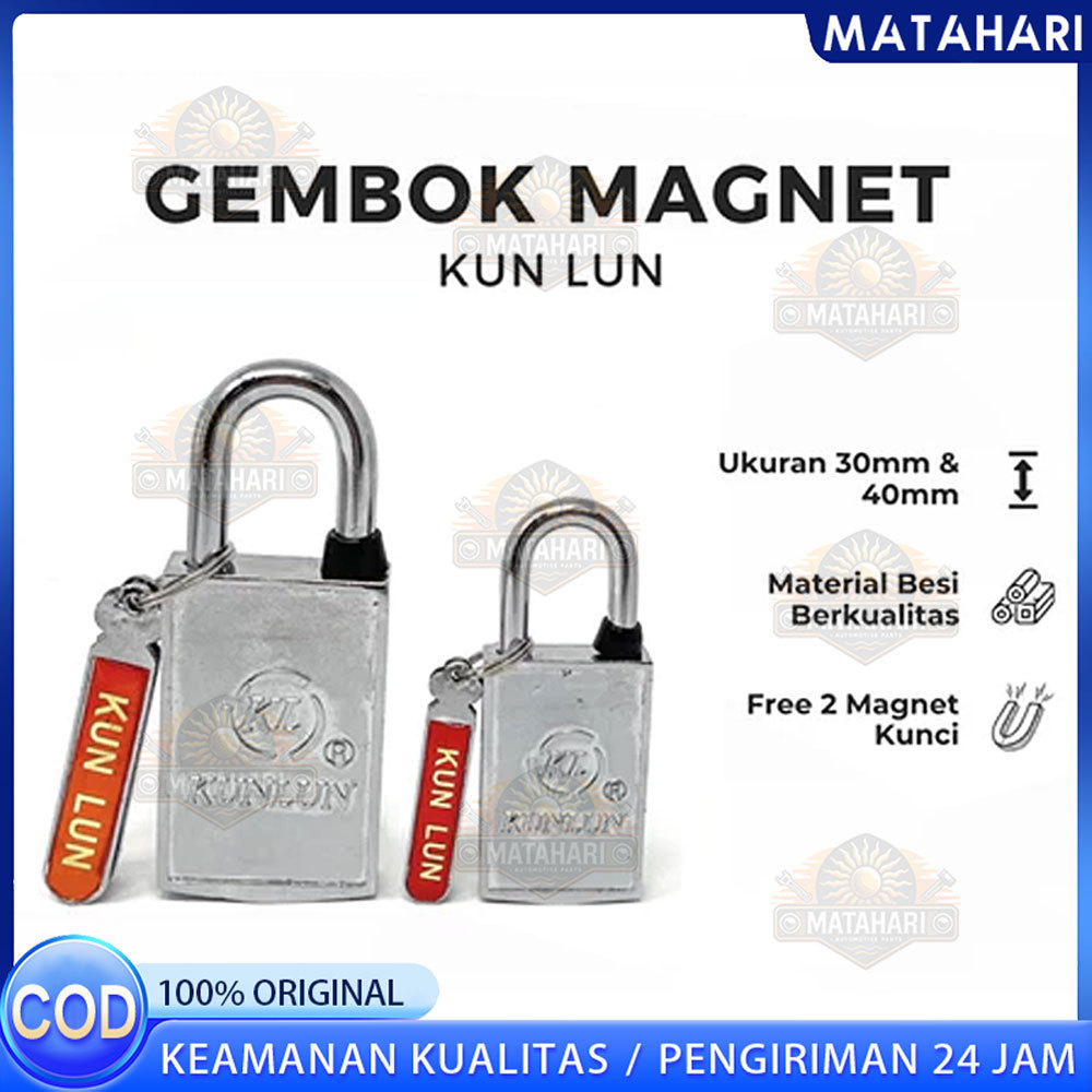 HONXI Gembok Magnet Kun Lun 30MM / 40MM – Gembok Tanpa Lubang Kunci, Magnetic Lock Anti Maling