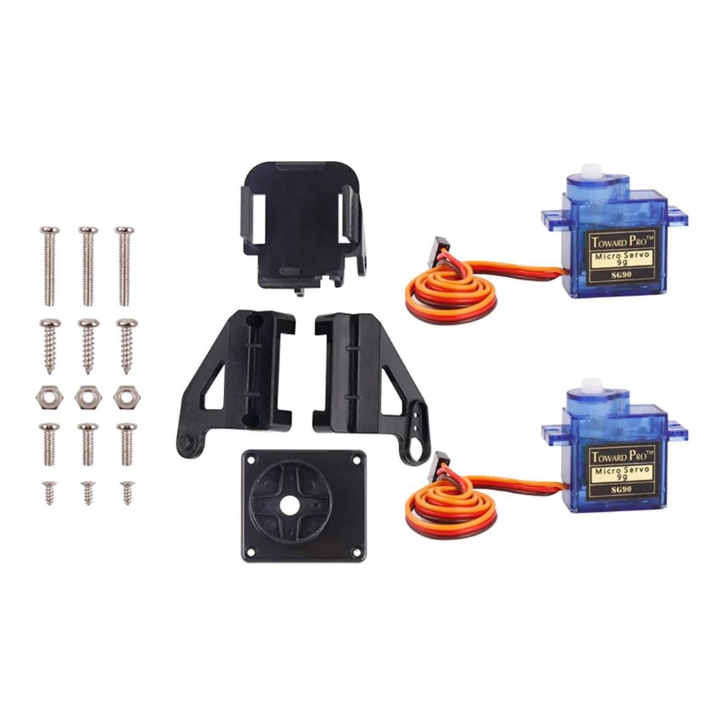1set Servo gimbal 9g FOR MG90s/SG90 Double axis servo ultrasonic Aerial model FPV gimbal Camera Plat