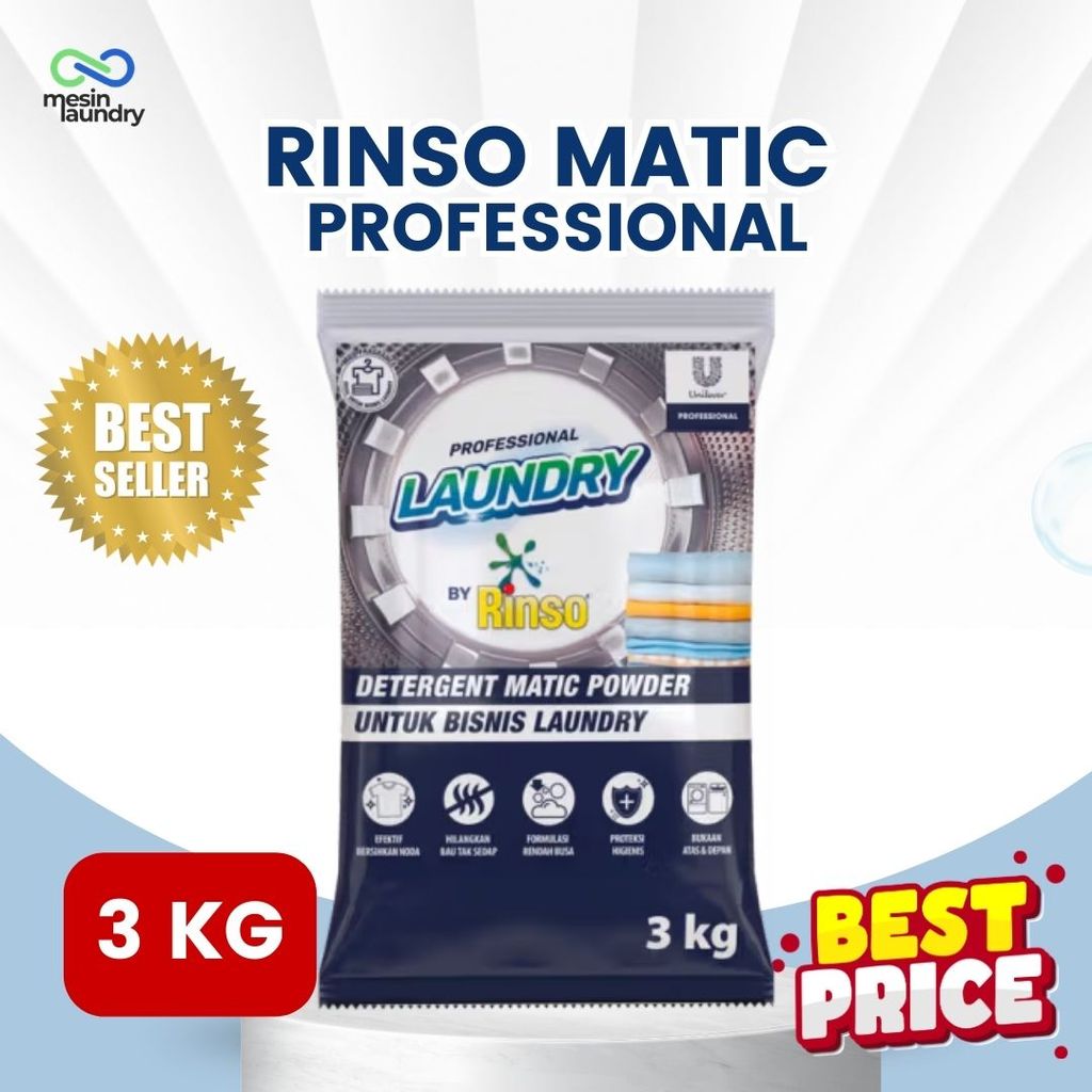 Rinso Professional Deterjen Laundry Kiloan Bubuk 3 KG