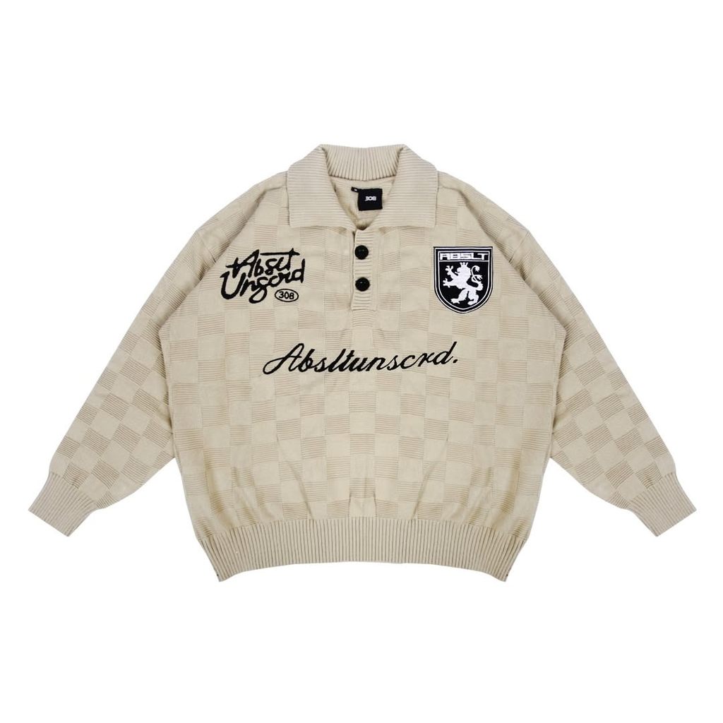 308 ABSLTUNSCRD - CREWNECK KNIT ABSLT LIOND BADGE - CREAM